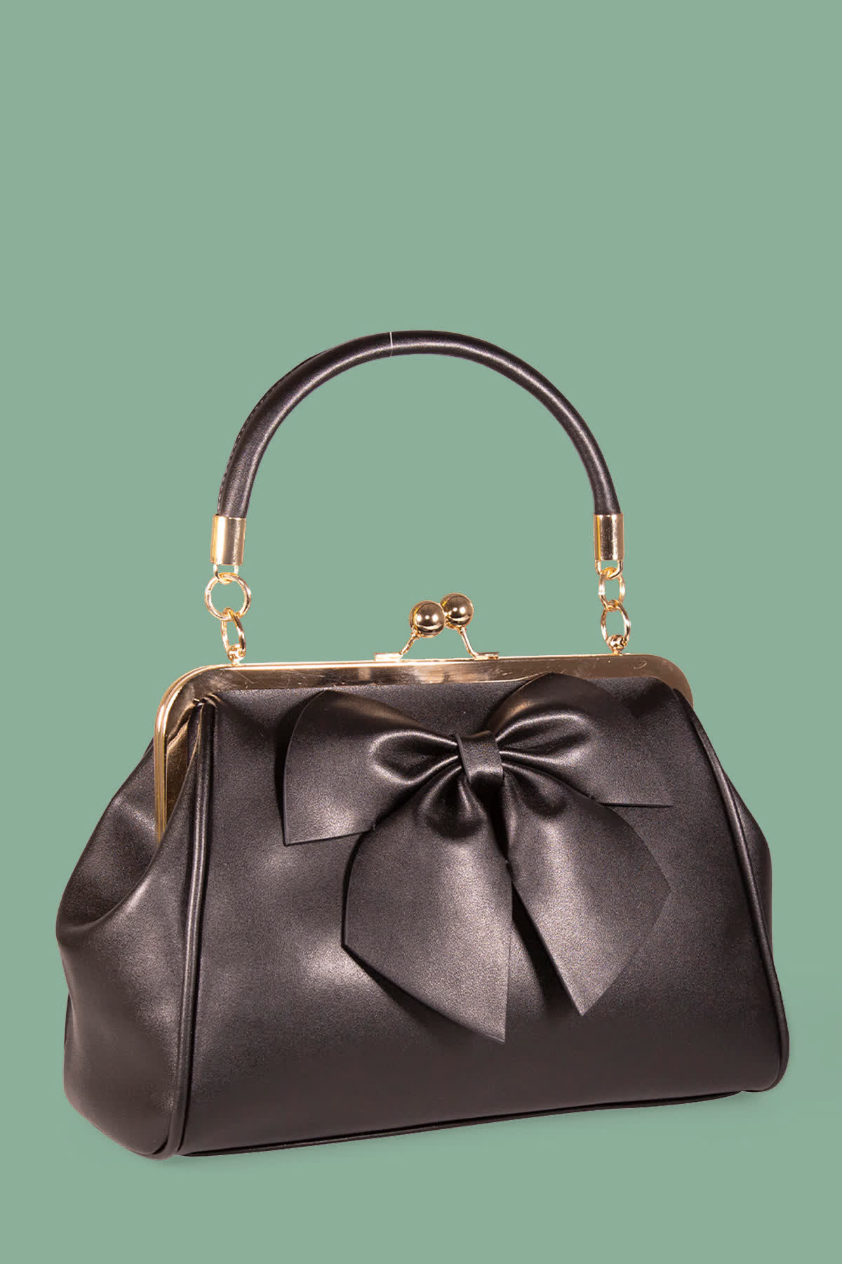 BG3417717B-mavri-50s-tsanta-me-fiogko-2 Ρετρό τσάντα με φιόγκο από συνθετικό δέρμα, με αποσπώμενο μακρύ λουράκι για τον ώμο, θα γίνει η αγαπημένη σας τσάντα για τη σεζόν!