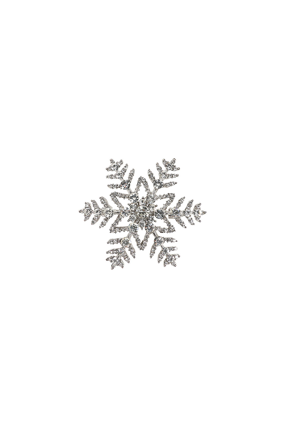 asimenia-karfitsa-snowflake-1 Ανακαλύψτε τη λαμπερή ασημένια καρφίτσα snowflake. Στολισμένη με λαμπερά στρας, προσθέτει γιορτινή πολυτέλεια και vintage γοητεία σε παλτό, ζακέτες, μπερέδες ή βραδινά φορέματα.