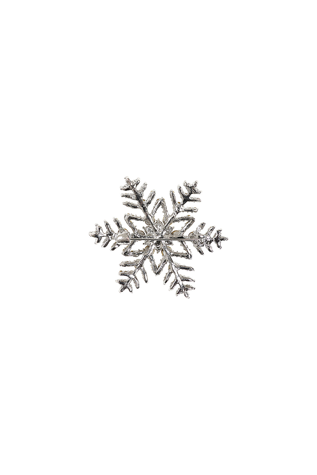 asimenia-karfitsa-snowflake-3 Ανακαλύψτε τη λαμπερή ασημένια καρφίτσα snowflake. Στολισμένη με λαμπερά στρας, προσθέτει γιορτινή πολυτέλεια και vintage γοητεία σε παλτό, ζακέτες, μπερέδες ή βραδινά φορέματα.