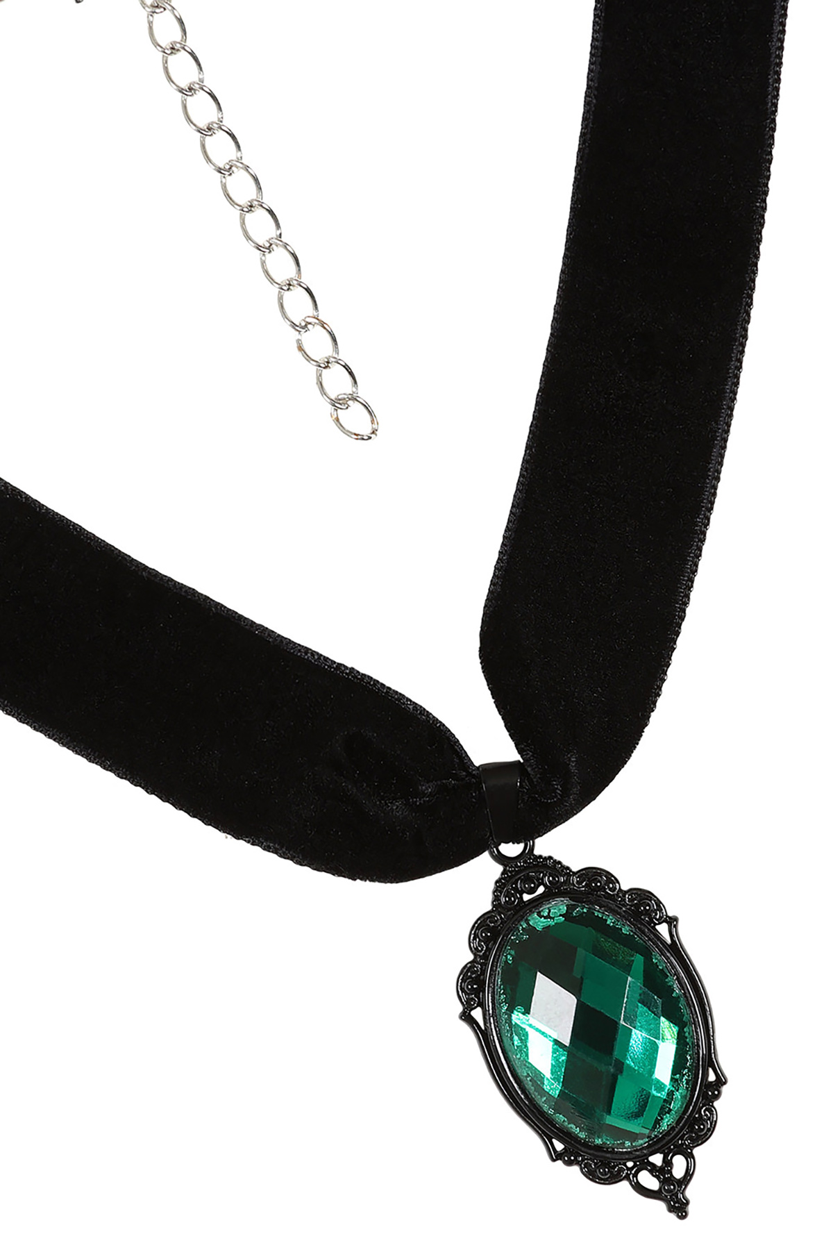 chocker-me-prasini-petra-2 Ανακαλύψτε το αριστοκρατικό choker της συλλογής μας! Ένα ατμοσφαιρικό κολιέ λαιμού με μαύρη κορδέλα, σμαραγδί κρύσταλλο και vintage σκελετό, ιδανικό για να χαρίσει dark ρομαντισμό και Old Hollywood αέρα σε κάθε σας εμφάνιση.
